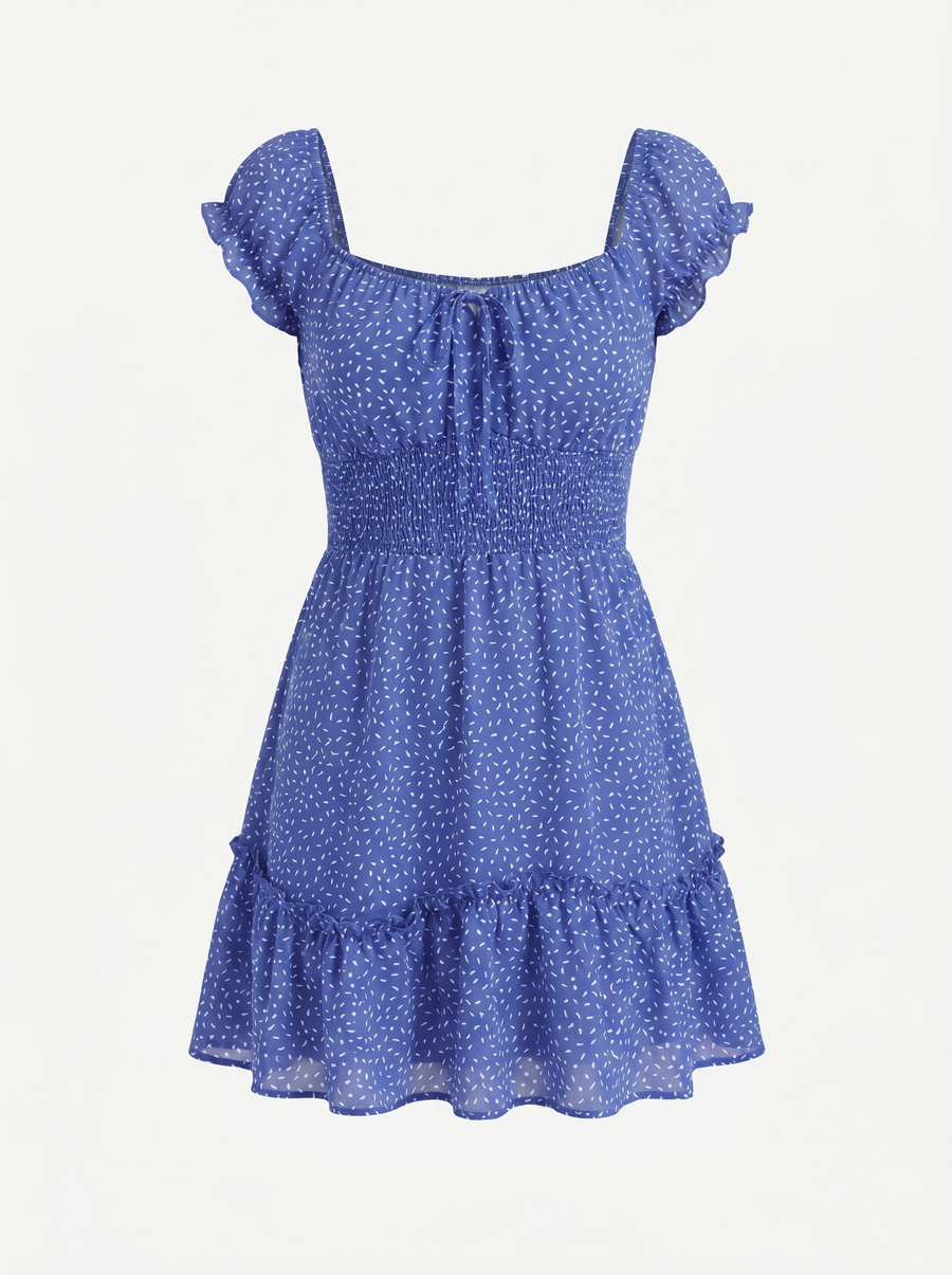 Renata Floral Puff Sleeve Mini Dress