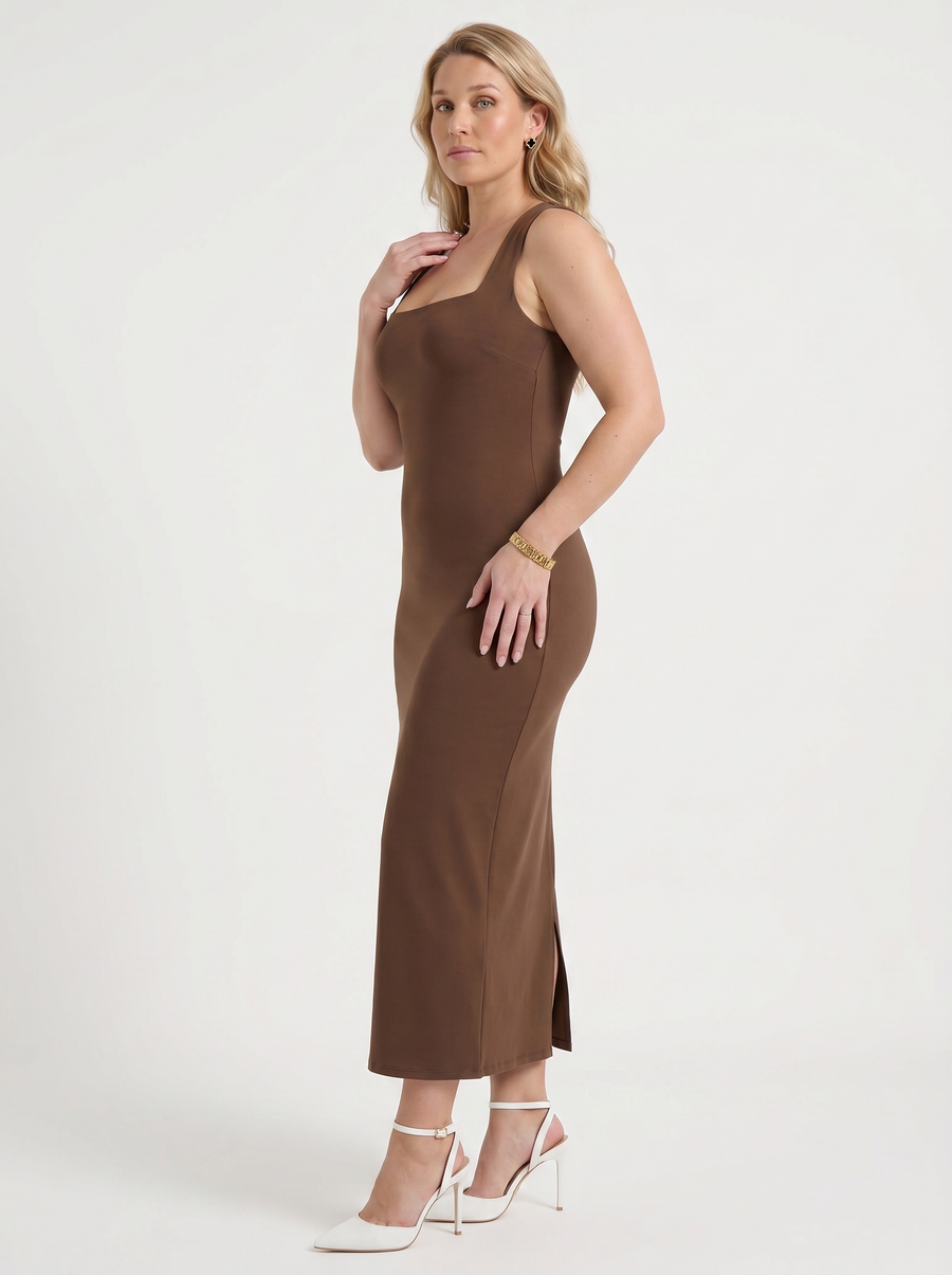 Renee Square Neck Bodycon Maxi Dress