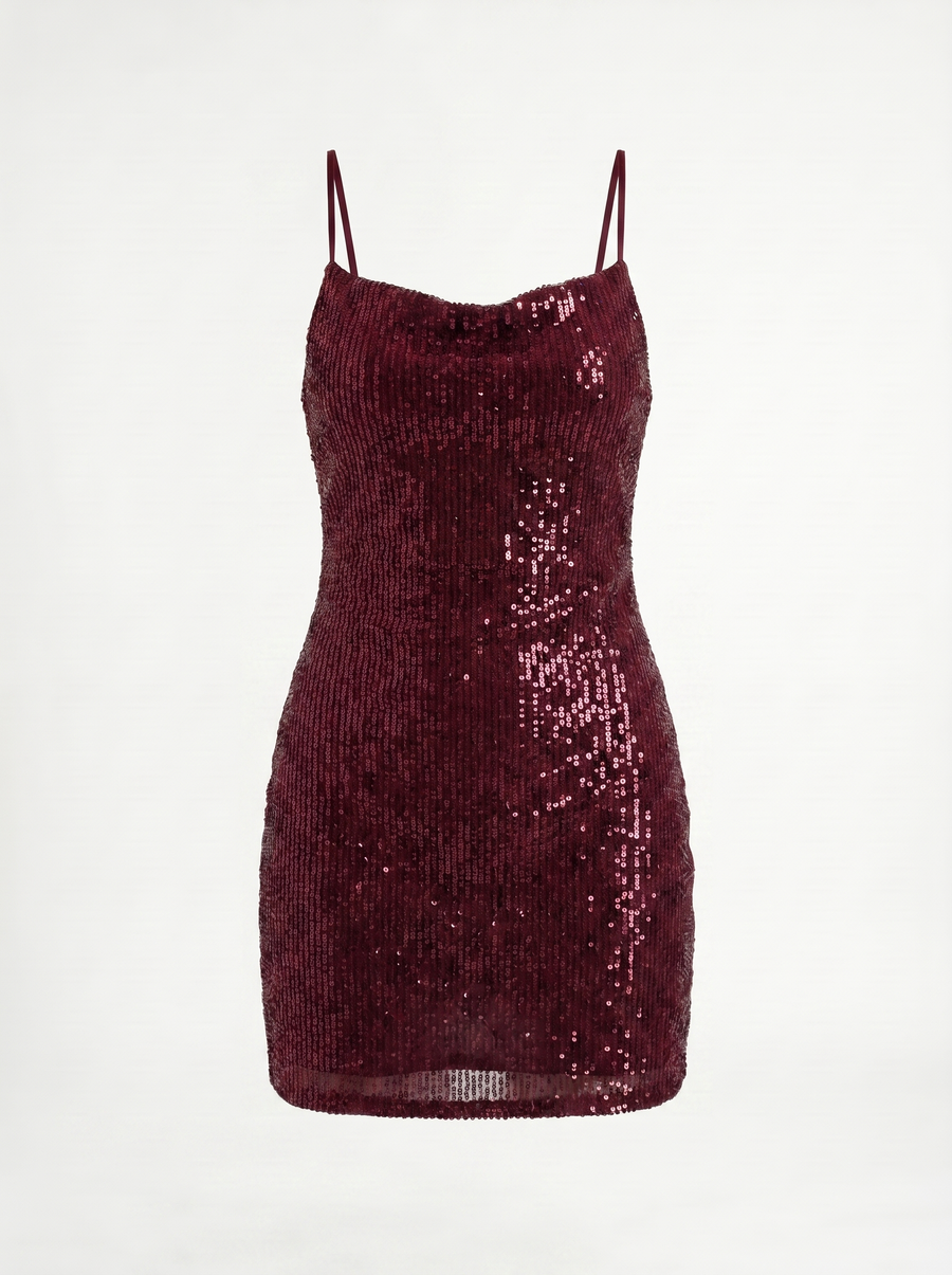 Gisella Sequin Spaghetti Strap Mini Dress