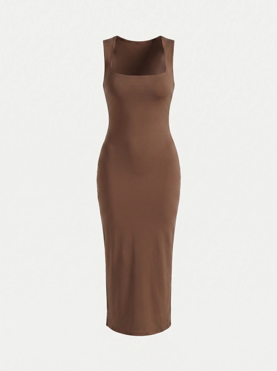 Renee Square Neck Bodycon Maxi Dress