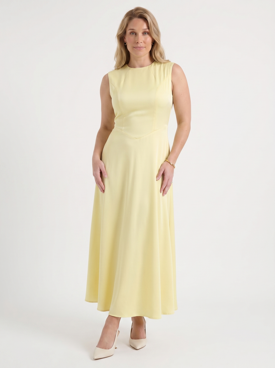 Deloraine High Neck Flared Maxi Dress