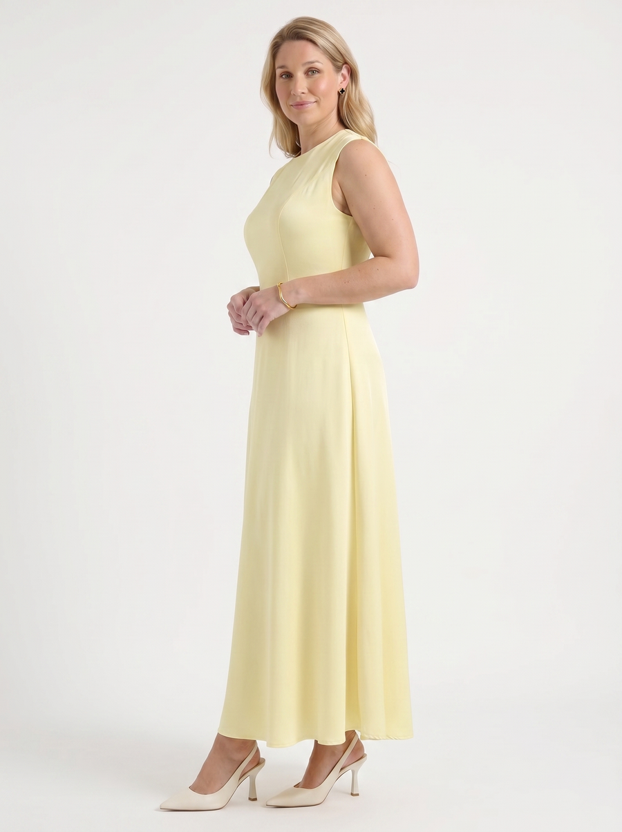 Deloraine High Neck Flared Maxi Dress