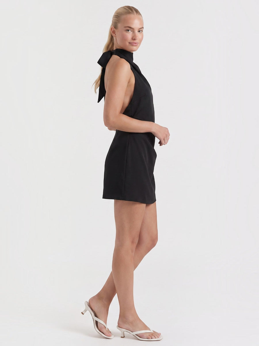 Rosalie Cowl Neck Ruched Mini Dress