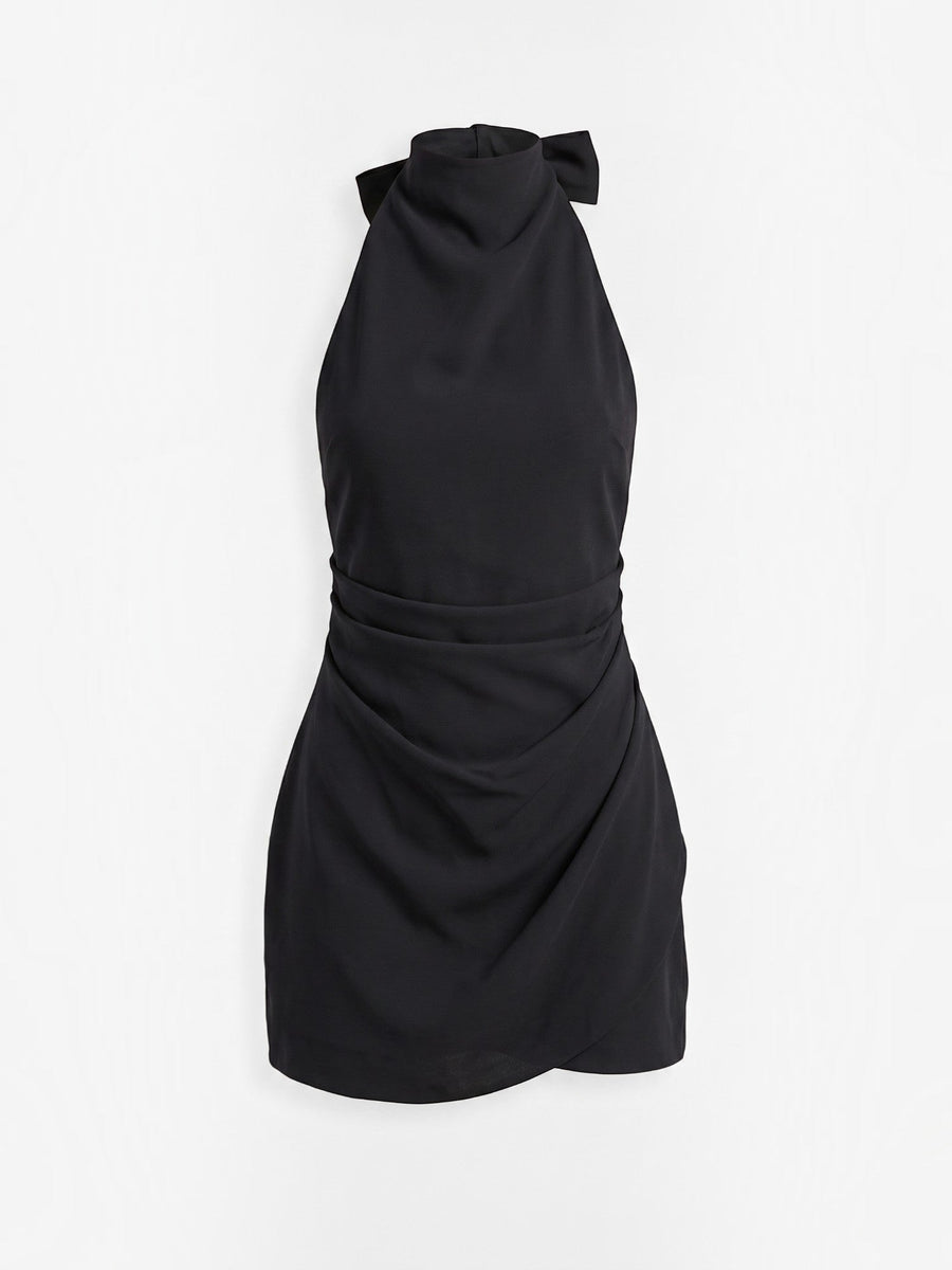 Rosalie Cowl Neck Ruched Mini Dress