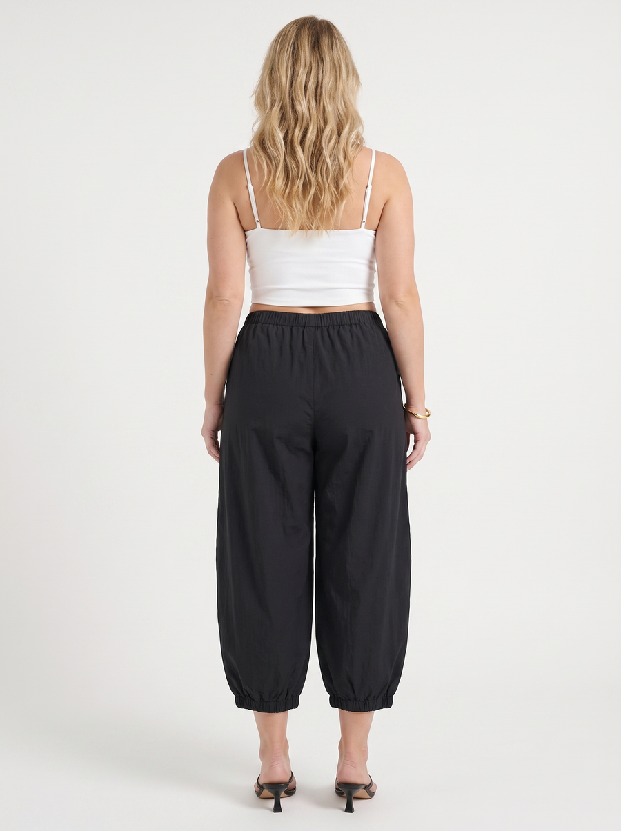 Kimmy Cuffed Balloon Leg Pants with Pockets