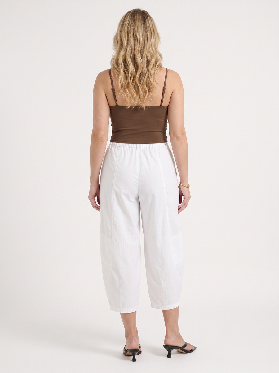 Kimmy Cuffed Balloon Leg Pants with Pockets