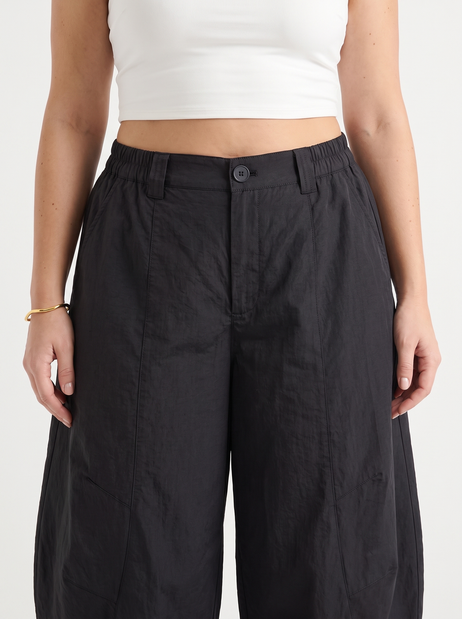 Kimmy Cuffed Balloon Leg Pants with Pockets