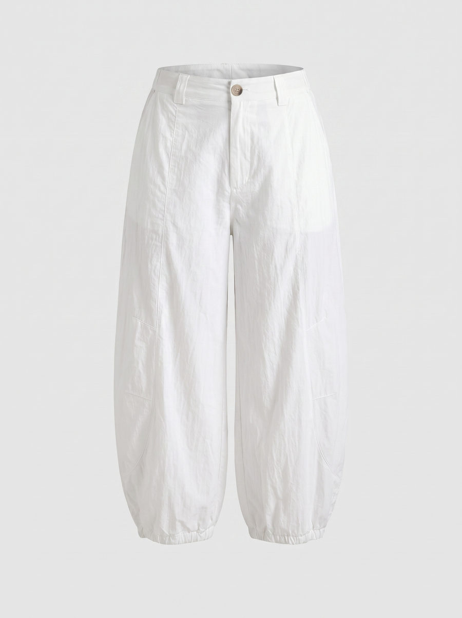 Kimmy Cuffed Balloon Leg Pants with Pockets