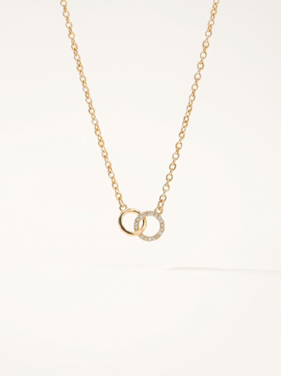 Brigitte Interlocking Circles Necklace