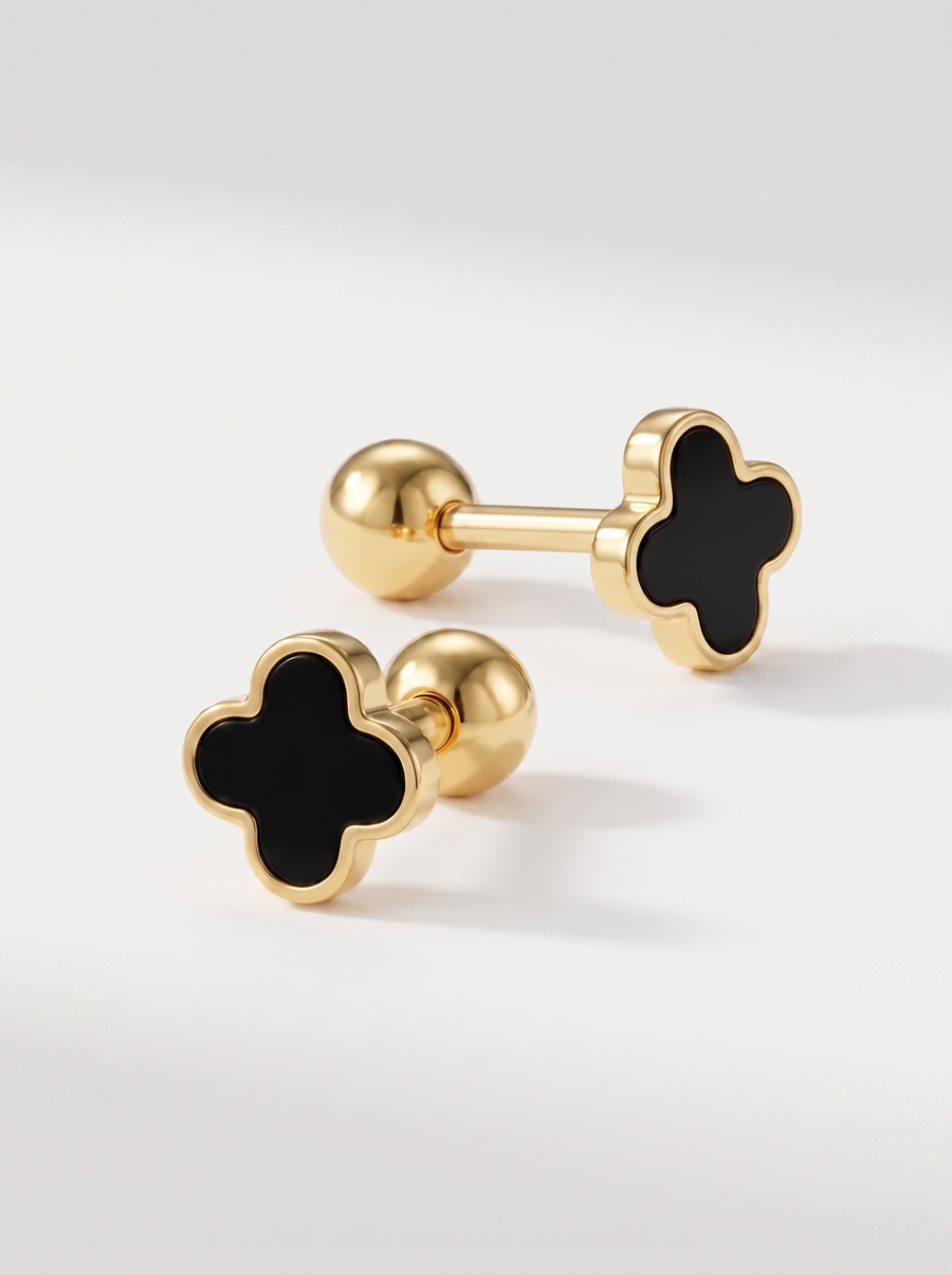 Aurelie Clover Stud Earrings