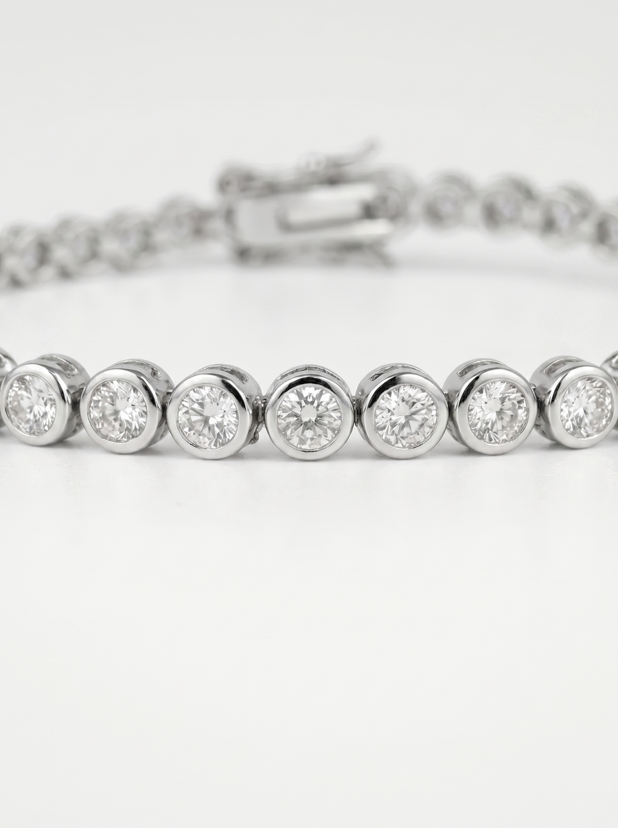 Ines Tennis Bracelet with Set Stones