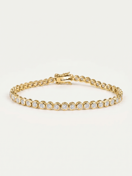 Ines Tennis Bracelet with Set Stones