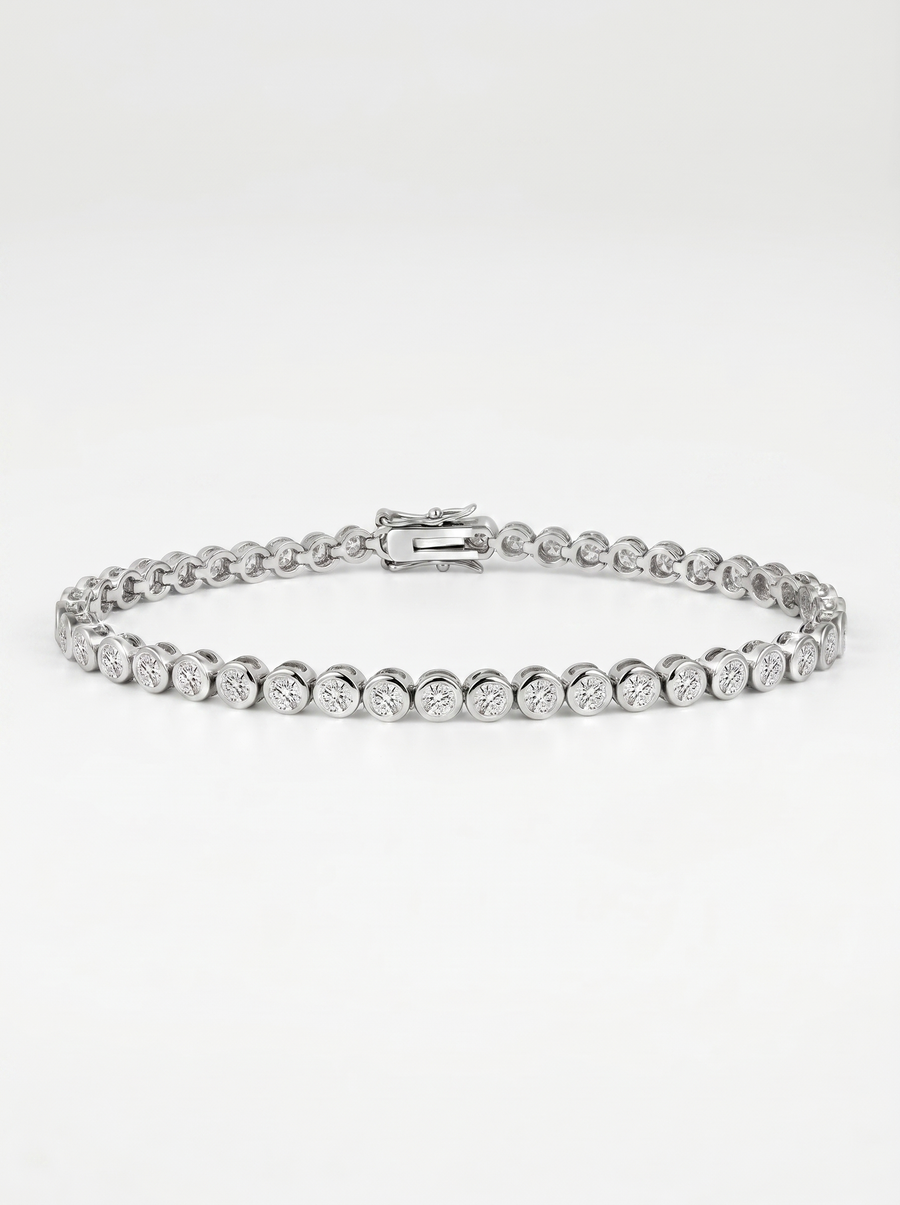 Ines Tennis Bracelet with Set Stones