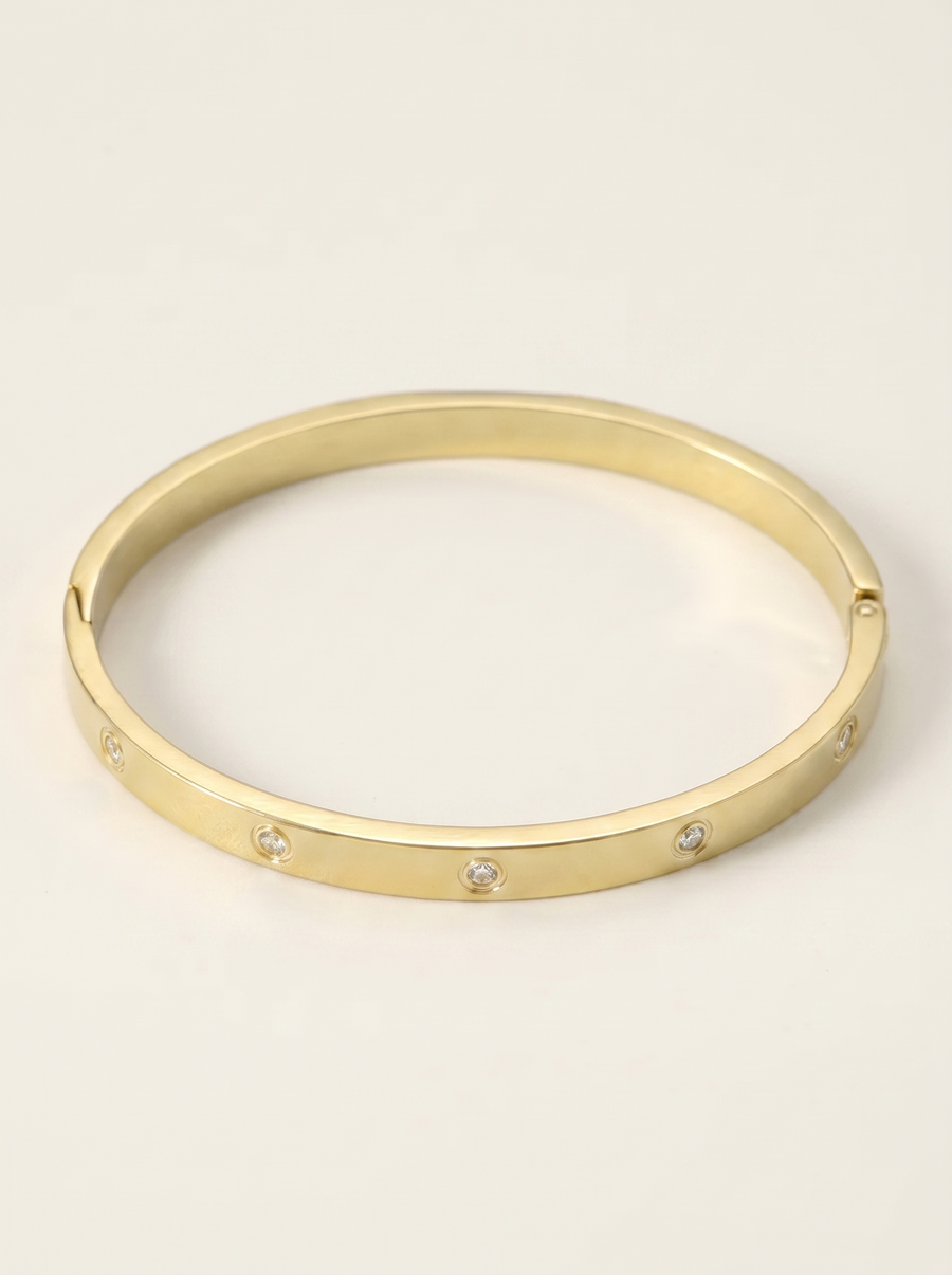 Therese Crystal Stone Bangle