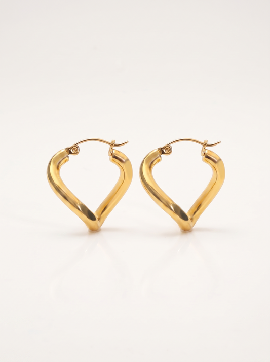 Mathilde Heart Shaped Hoop Earrings