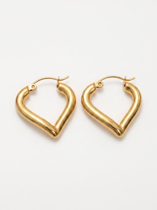 Mathilde Heart Shaped Hoop Earrings