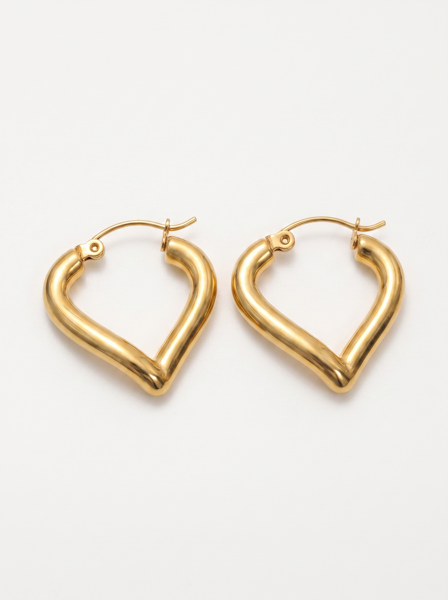 Mathilde Heart Shaped Hoop Earrings