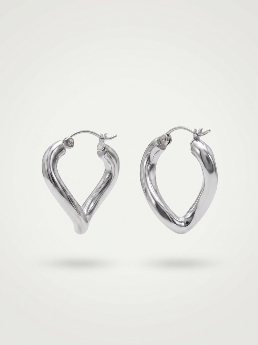 Mathilde Heart Shaped Hoop Earrings