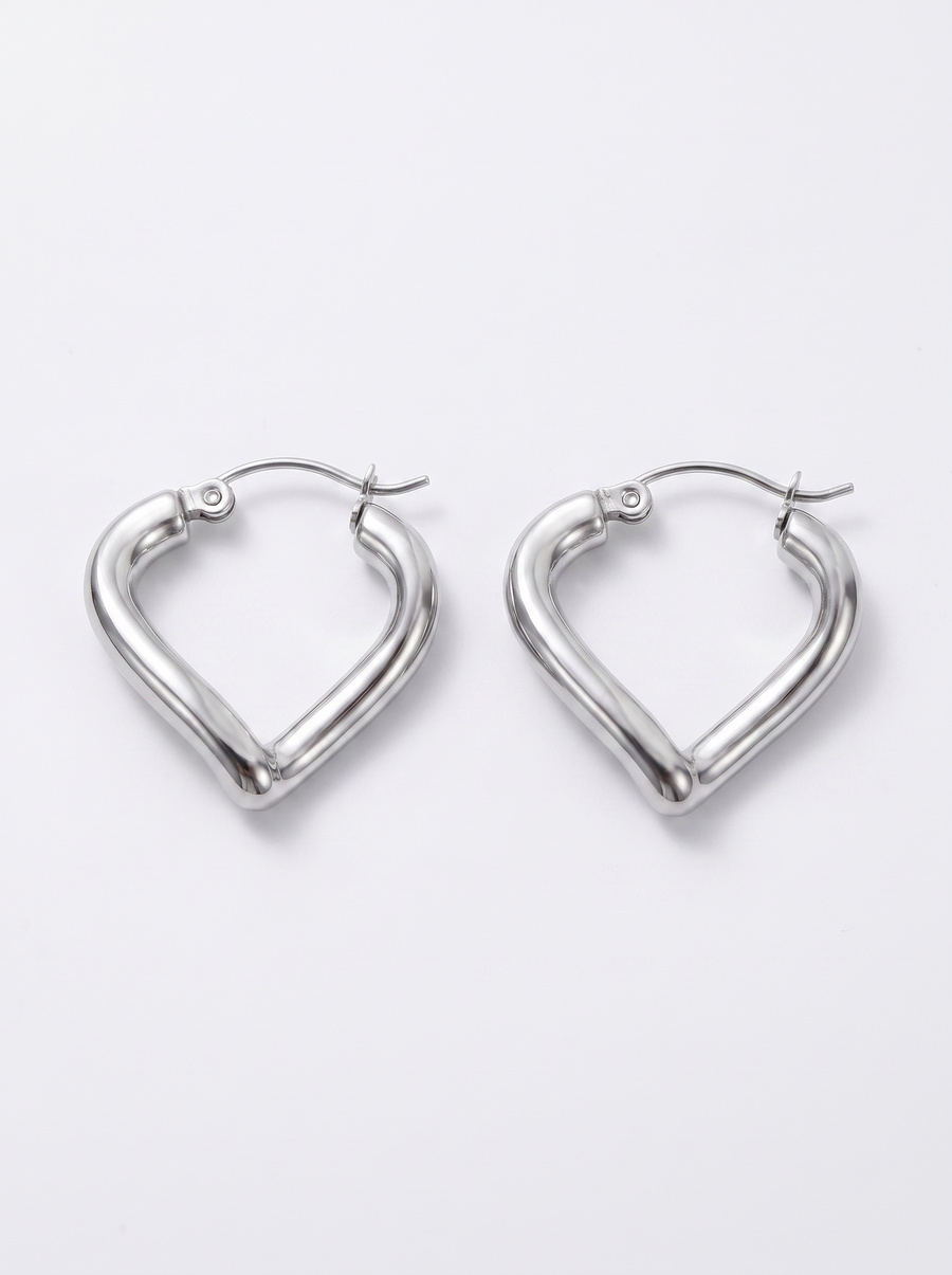 Mathilde Heart Shaped Hoop Earrings
