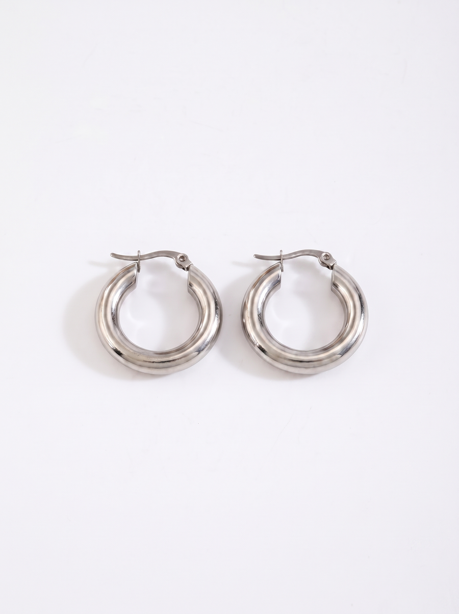 Johanna Chunky Round Hoop Earrings