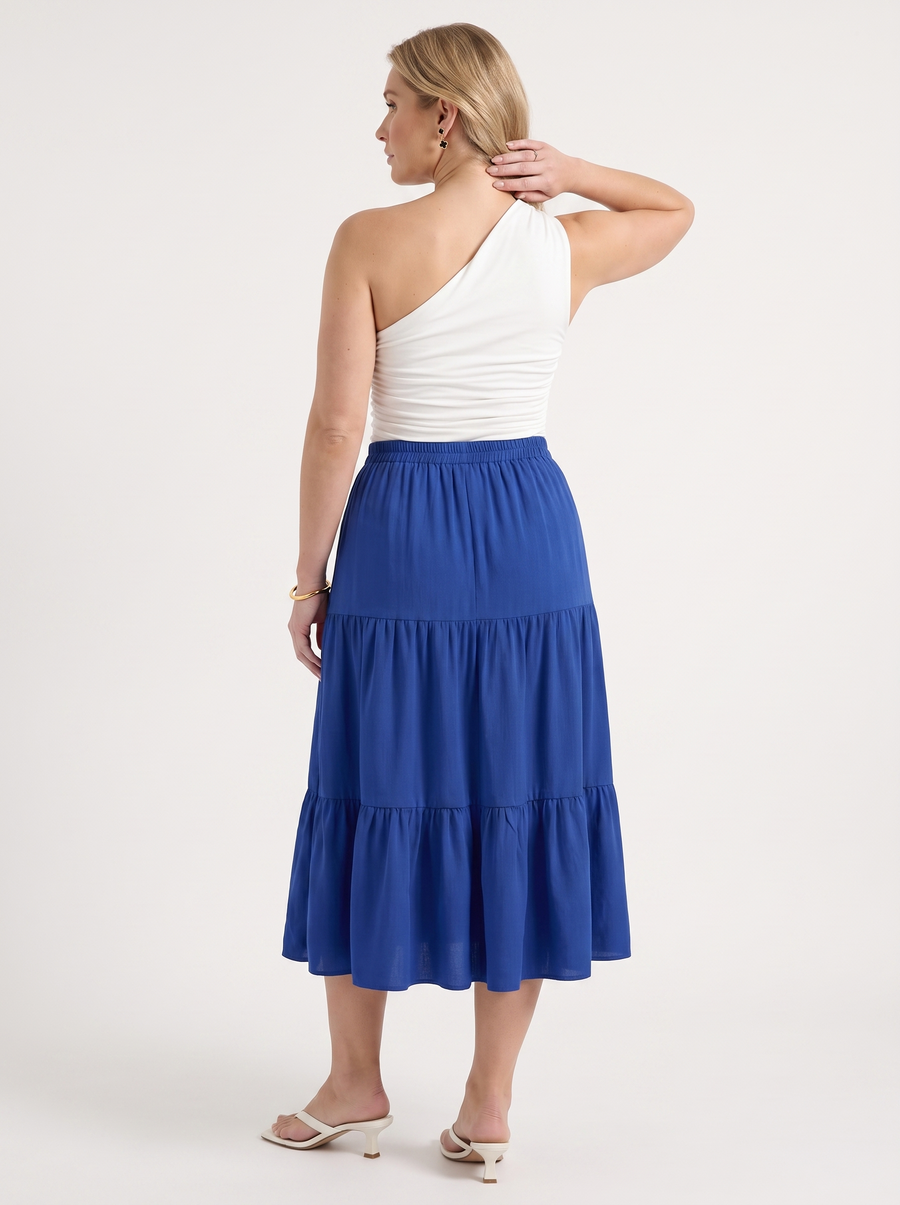 Agnes Tiered Maxi Skirt with Tie Waist