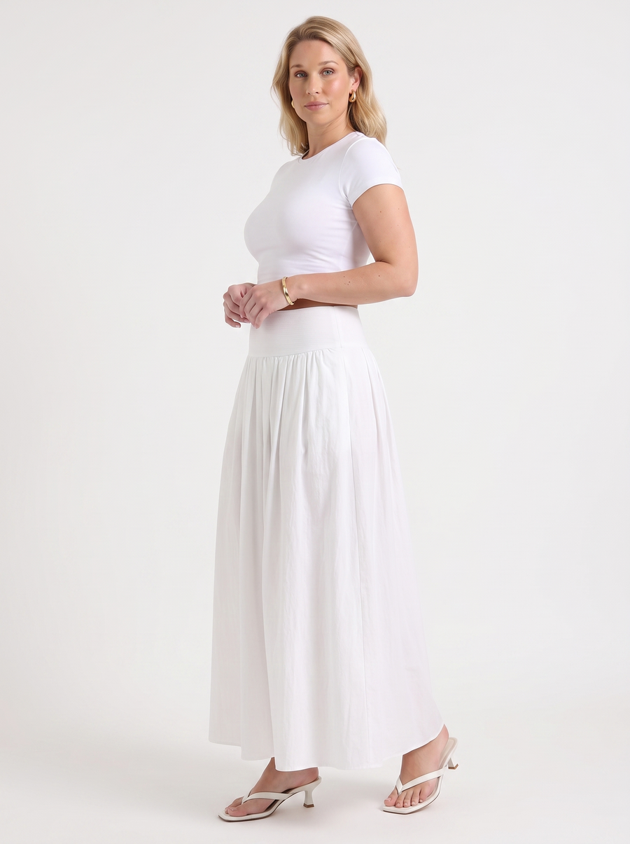 Marcia High Waisted Gathered Maxi Skirt