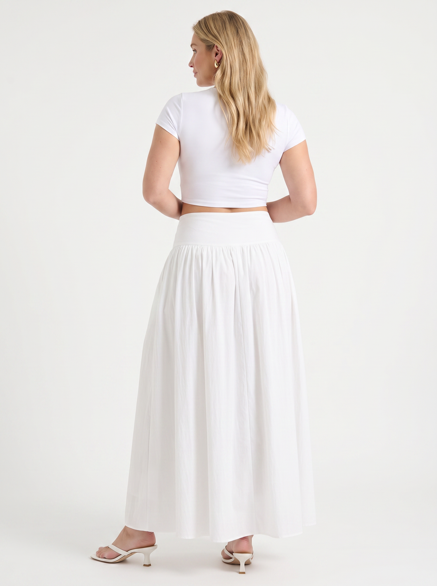 Marcia High Waisted Gathered Maxi Skirt