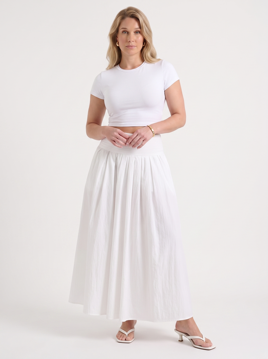 Marcia High Waisted Gathered Maxi Skirt