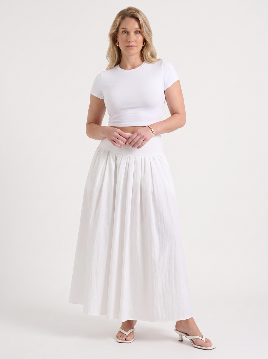 Marcia High Waisted Gathered Maxi Skirt