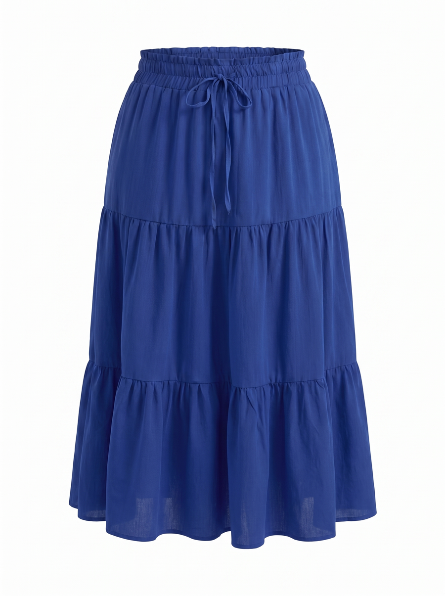 Agnes Tiered Maxi Skirt with Tie Waist