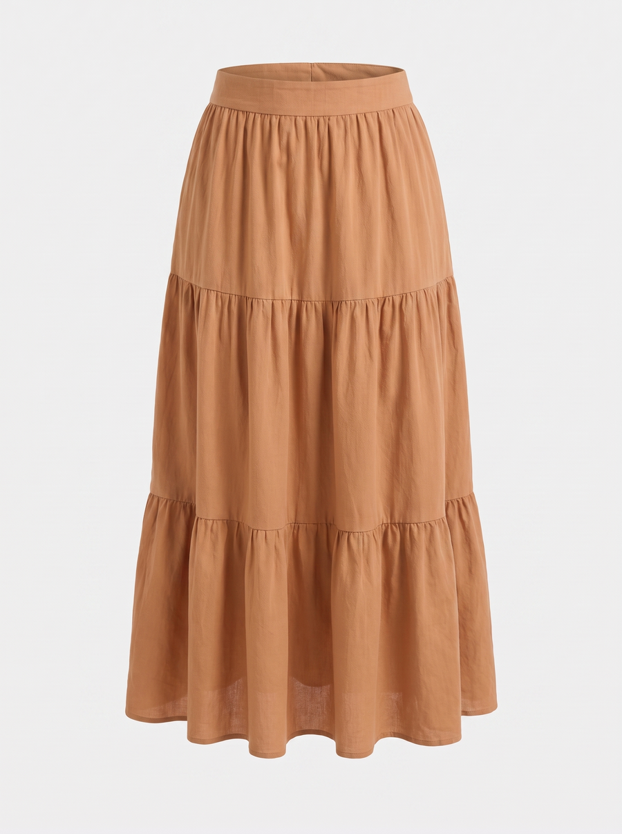 Agnes Tiered Maxi Skirt with Tie Waist