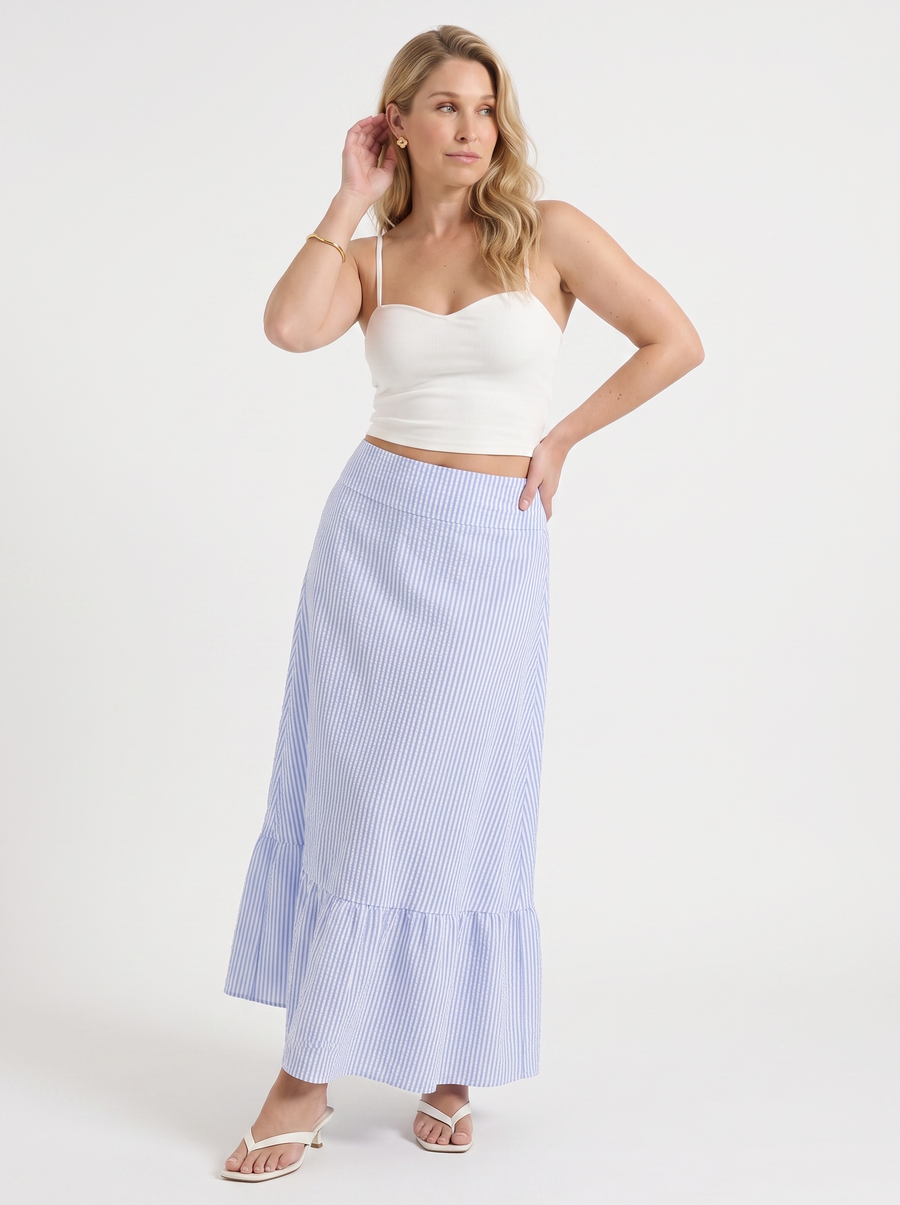 Phyllis Ruffle Hem Maxi Skirt