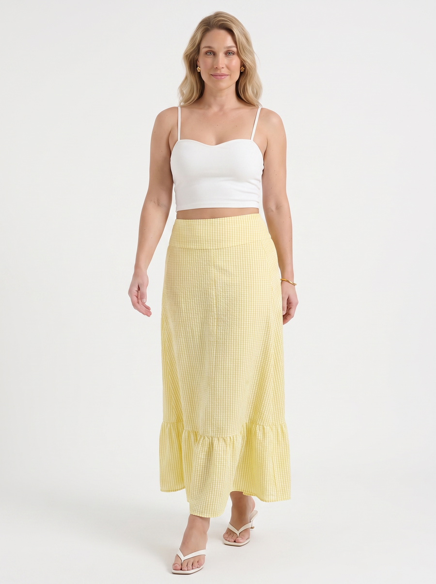 Phyllis Ruffle Hem Maxi Skirt