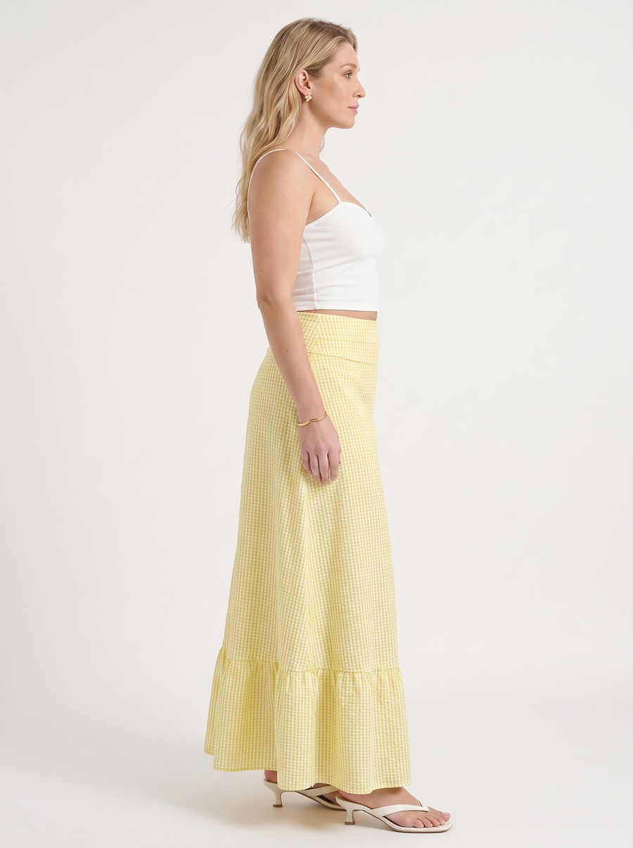 Phyllis Ruffle Hem Maxi Skirt