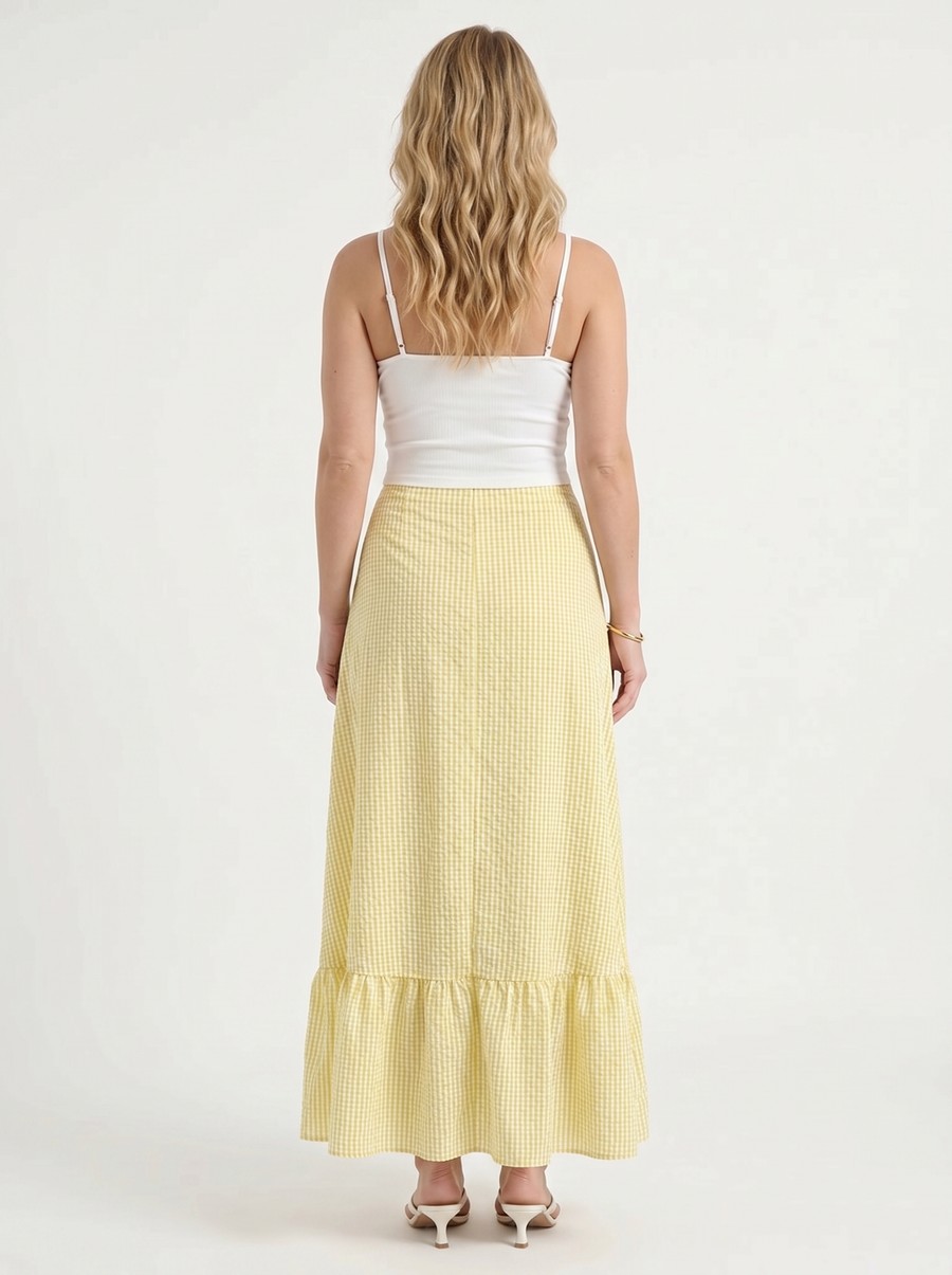 Phyllis Ruffle Hem Maxi Skirt