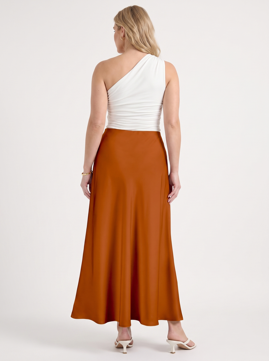 Jane Satin Bias Cut Maxi Skirt