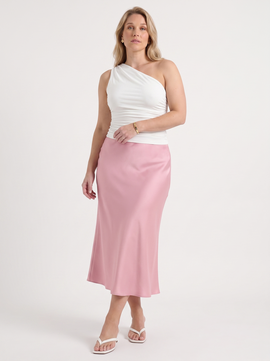 Jane Satin Bias Cut Maxi Skirt