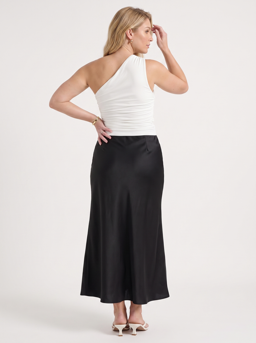 Jane Satin Bias Cut Maxi Skirt