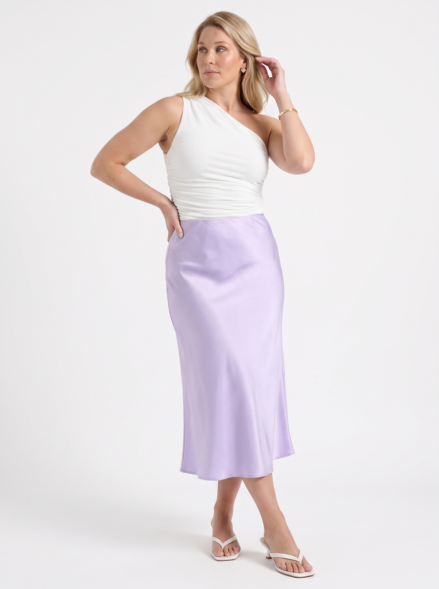 Jane Satin Bias Cut Maxi Skirt