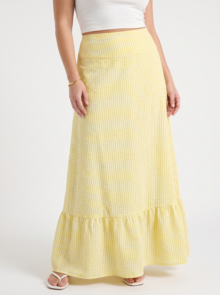 Phyllis Ruffle Hem Maxi Skirt
