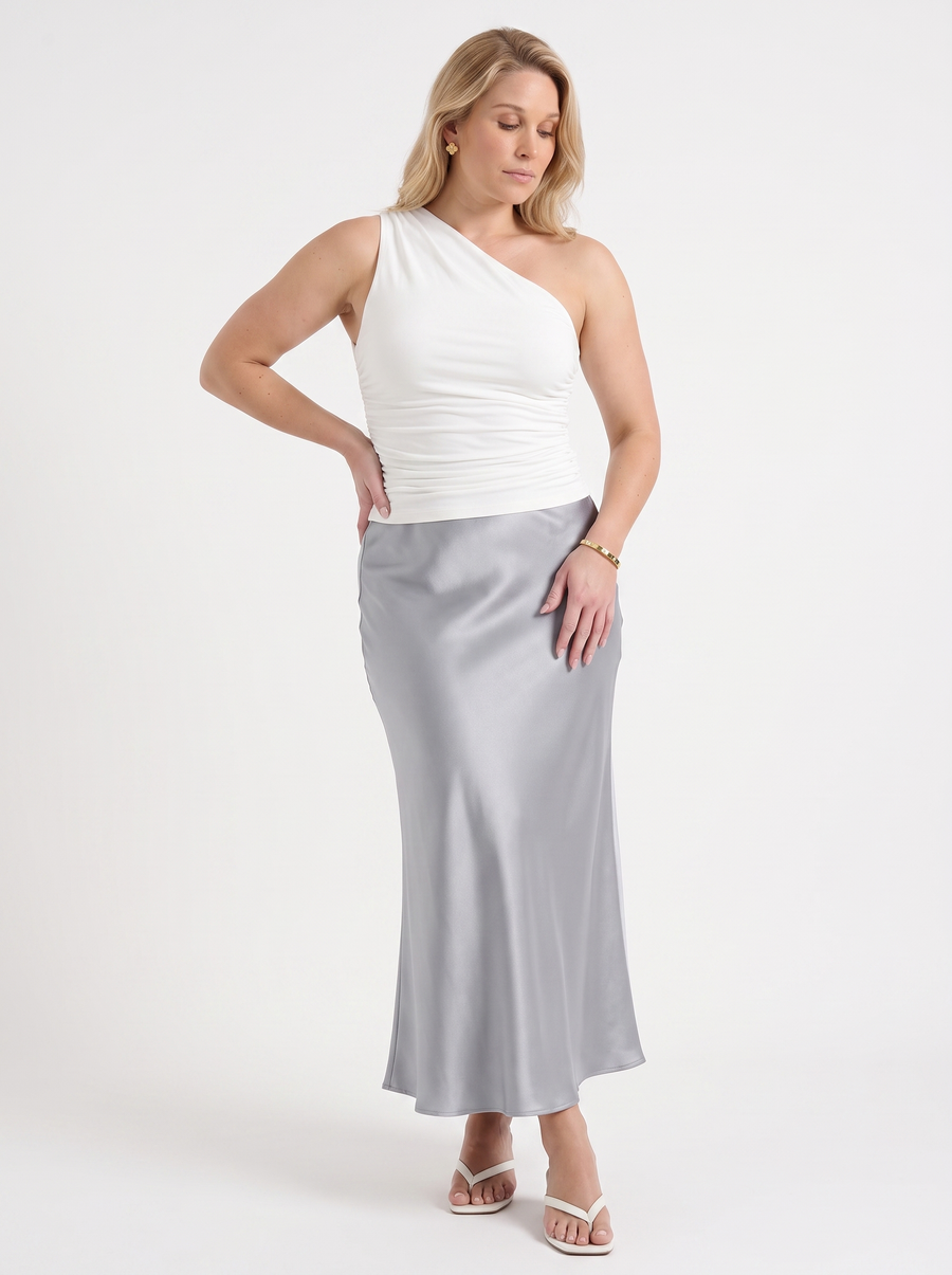 Jane Satin Bias Cut Maxi Skirt