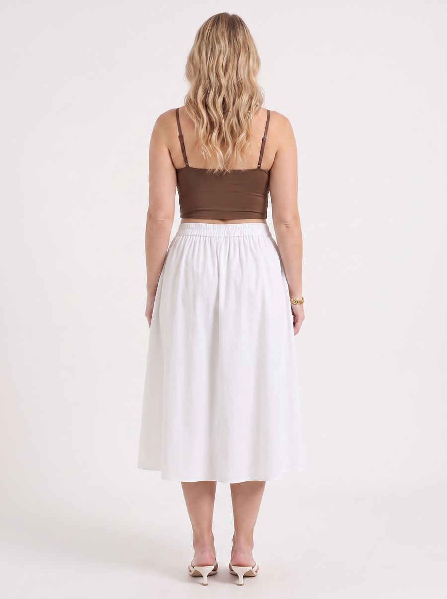 Priscilla A Line Flared Midi Skirt