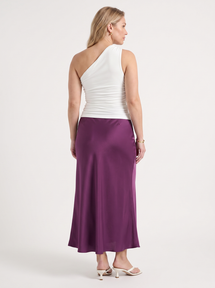 Jane Satin Bias Cut Maxi Skirt