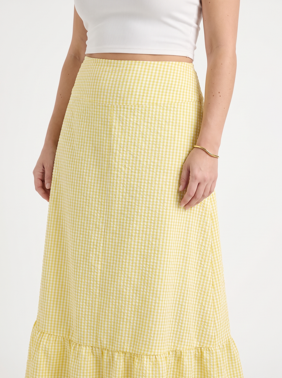 Phyllis Ruffle Hem Maxi Skirt