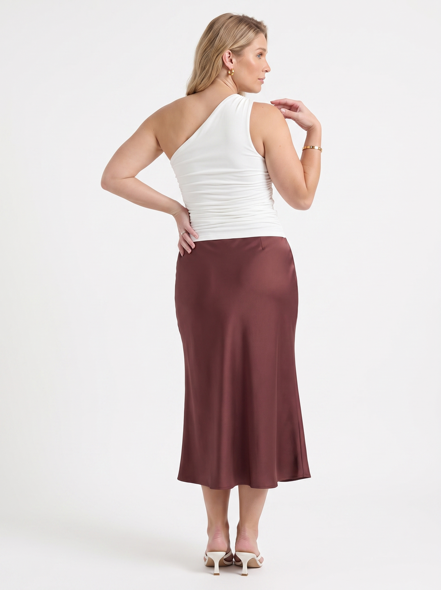 Jane Satin Bias Cut Maxi Skirt