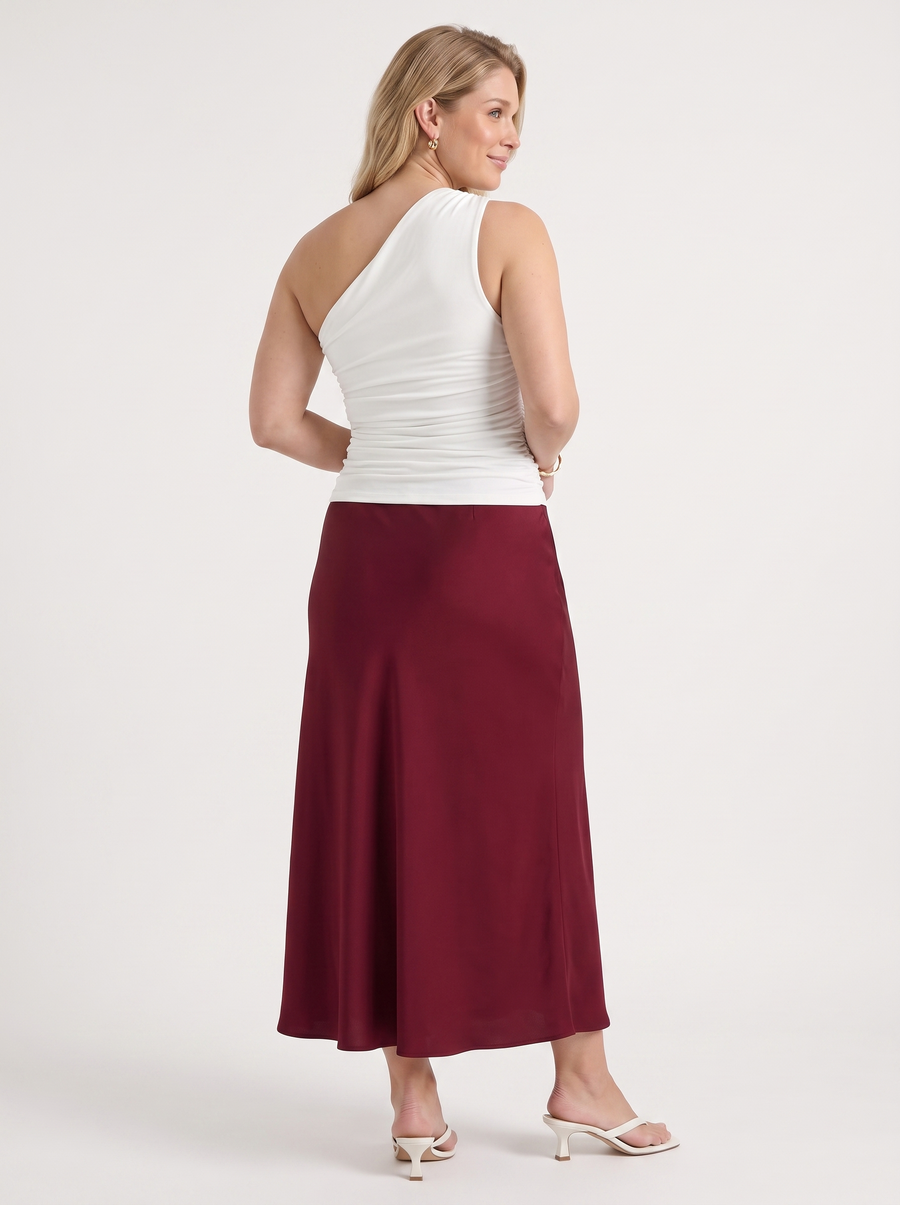 Jane Satin Bias Cut Maxi Skirt