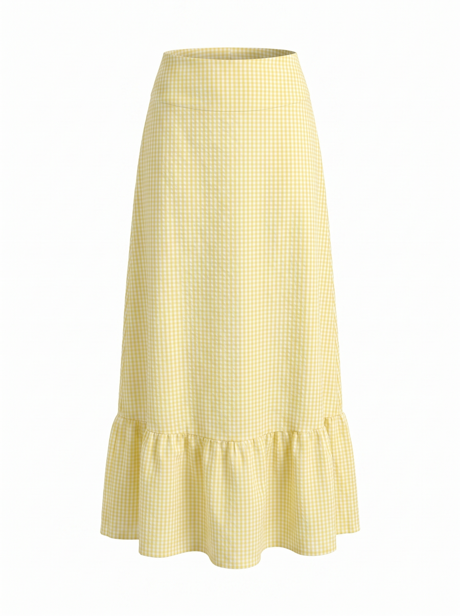 Phyllis Ruffle Hem Maxi Skirt
