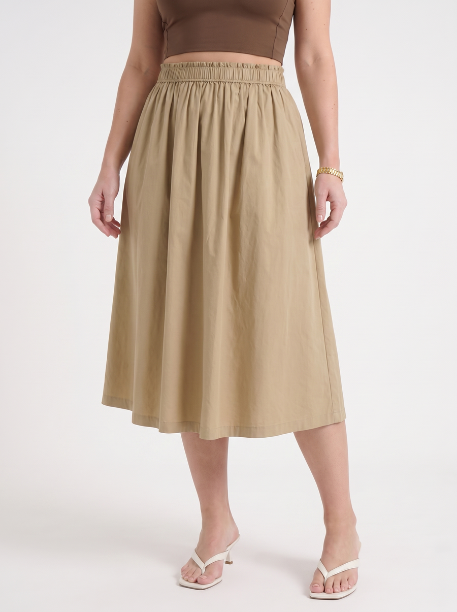 Priscilla A Line Flared Midi Skirt
