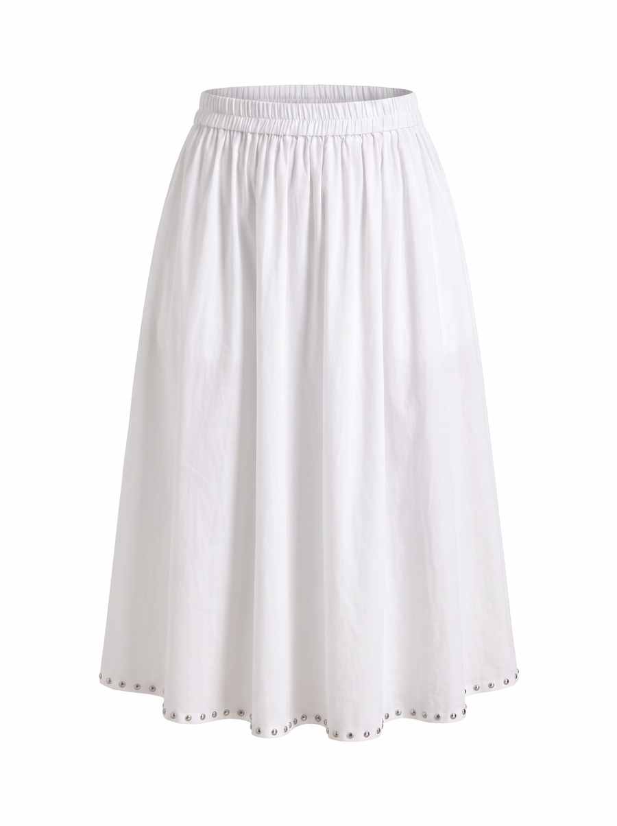Priscilla A Line Flared Midi Skirt