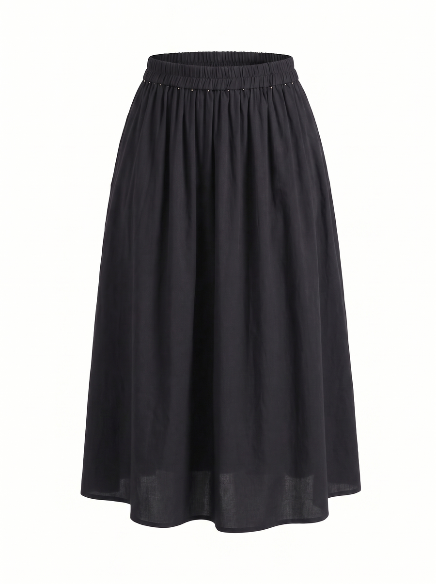 Priscilla A Line Flared Midi Skirt